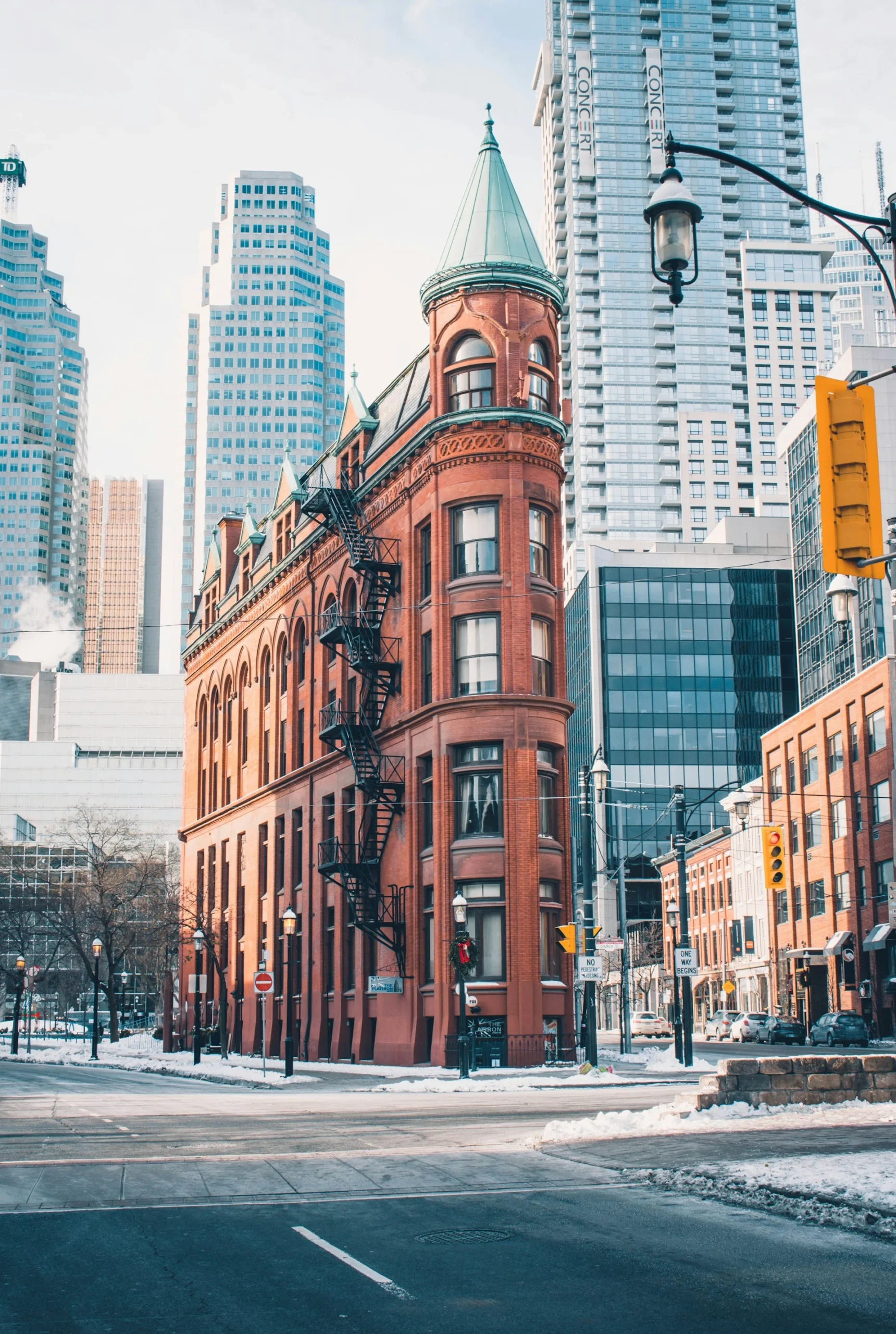 Palazzo; rosso; strada; città; toronto