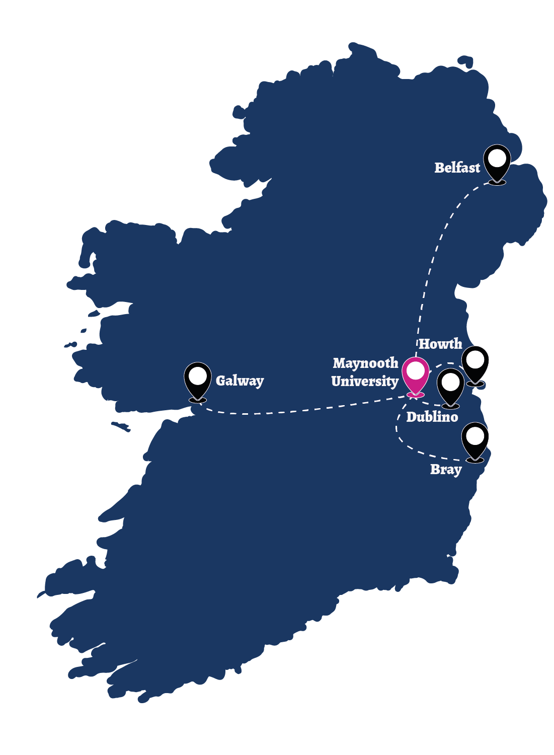 Maynooth university; università; college; vacanza studi; irlanda; Bray; dublino; Howth; Galway; Belfast; escursioni; gita