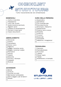 Checklist StudyTours